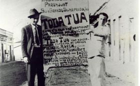 Cartaz de filme exibido na sociedade