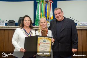 Entrega do T&iacute;tulo de Cidad&atilde; Honor&aacute;ria Margit Reatsch