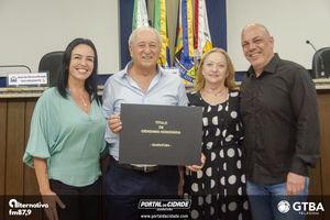 Entrega do T&iacute;tulo de Cidad&atilde;o Honor&aacute;rio Natanael Fanini