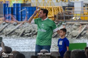 Cerim&ocirc;nia de 50% da conclus&atilde;o da Ponte de Guaratuba e Missa aos Trabalhadores