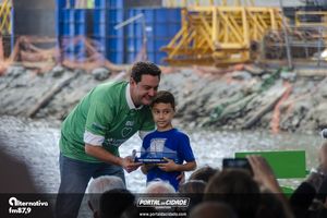 Cerim&ocirc;nia de 50% da conclus&atilde;o da Ponte de Guaratuba e Missa aos Trabalhadores