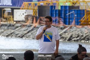 Cerim&ocirc;nia de 50% da conclus&atilde;o da Ponte de Guaratuba e Missa aos Trabalhadores