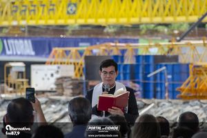 Cerim&ocirc;nia de 50% da conclus&atilde;o da Ponte de Guaratuba e Missa aos Trabalhadores