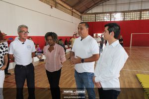 Inaugura&ccedil;&atilde;o da revitaliza&ccedil;&atilde;o do gin&aacute;sio da Vila Dias