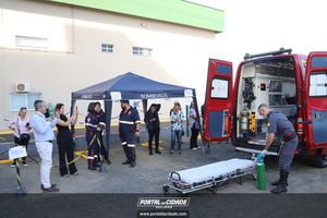 Simula&ccedil;&atilde;o de evacua&ccedil;&atilde;o em caso de inc&ecirc;ndio Hospital 22 de Outubro 