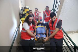 Simula&ccedil;&atilde;o de evacua&ccedil;&atilde;o em caso de inc&ecirc;ndio Hospital 22 de Outubro 