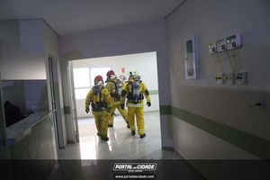 Simula&ccedil;&atilde;o de evacua&ccedil;&atilde;o em caso de inc&ecirc;ndio Hospital 22 de Outubro 