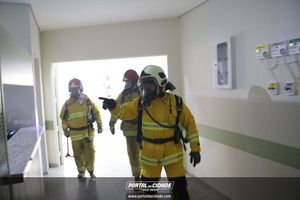 Simula&ccedil;&atilde;o de evacua&ccedil;&atilde;o em caso de inc&ecirc;ndio Hospital 22 de Outubro 