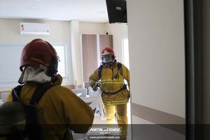 Simula&ccedil;&atilde;o de evacua&ccedil;&atilde;o em caso de inc&ecirc;ndio Hospital 22 de Outubro 