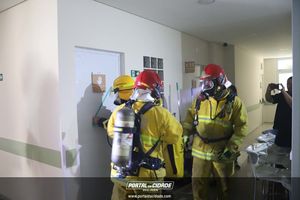 Simula&ccedil;&atilde;o de evacua&ccedil;&atilde;o em caso de inc&ecirc;ndio Hospital 22 de Outubro 