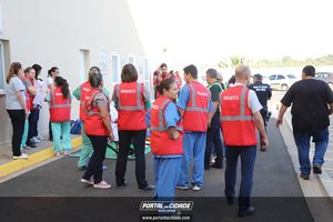 Simula&ccedil;&atilde;o de evacua&ccedil;&atilde;o em caso de inc&ecirc;ndio Hospital 22 de Outubro 