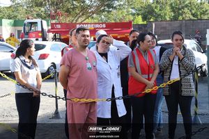 Simula&ccedil;&atilde;o de evacua&ccedil;&atilde;o em caso de inc&ecirc;ndio Hospital 22 de Outubro 
