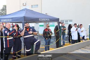 Simula&ccedil;&atilde;o de evacua&ccedil;&atilde;o em caso de inc&ecirc;ndio Hospital 22 de Outubro 