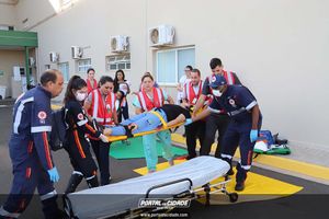 Simula&ccedil;&atilde;o de evacua&ccedil;&atilde;o em caso de inc&ecirc;ndio Hospital 22 de Outubro 