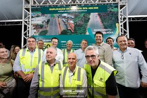 Entrega da duplica&ccedil;&atilde;o da rodovia de acesso a Pen&aacute;polis (SPA 486/300)
