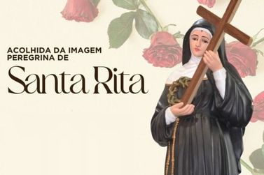 Imagem peregrina de Santa Rita estará em Andradas neste domingo
