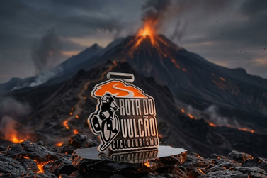 Medalha oficial da Rota do Vulc&atilde;o &eacute; lan&ccedil;ada para ciclistas que completam o desafio