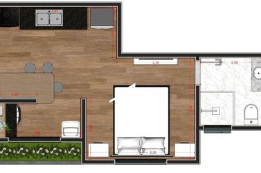 Kitnet &agrave; venda - 35m&sup2; - Jardim do Lago