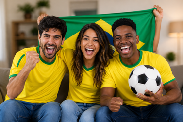 Jogo do Brasil ter&aacute; tel&atilde;o, petiscos e DJ em buffet de Atibaia