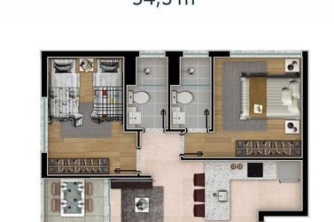 Apartamento &agrave; venda - 45m&sup2; - Alvin&oacute;polis