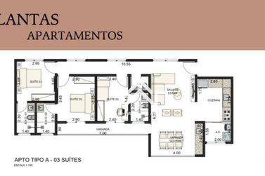 Apartamento &agrave; venda - 65m&sup2; - Centro