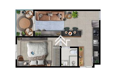 Apartamento &agrave; venda - 43m&sup2; - Atibaia Jardim