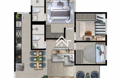 Apartamento &agrave; venda - 69m&sup2; - Atibaia Jardim