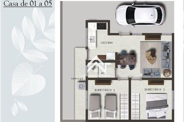 Casa &agrave; venda - 47m&sup2; - Caetetuba