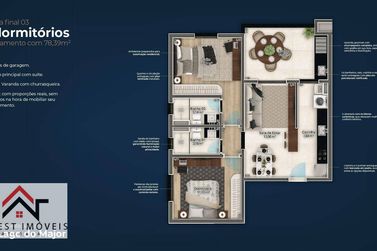 Apartamento &agrave; venda - 78m&sup2; - Vila Gard&ecirc;nia