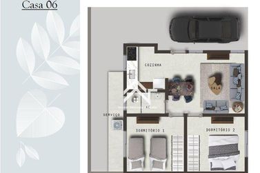 Casa &agrave; venda - 47m&sup2; - Caetetuba