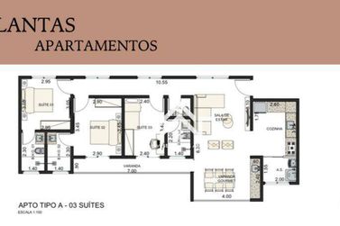 Apartamento &agrave; venda - 65m&sup2; - Centro