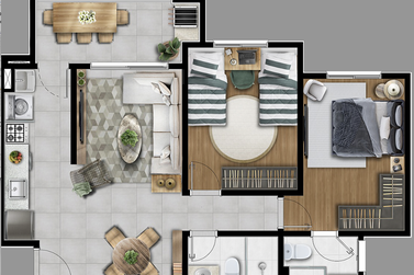 Apartamento para alugar - 68m&sup2; - Jardim Maristela