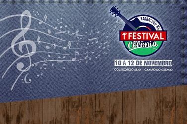 1º Festival da Colônia em Barbacena começa no próximo dia 10/11