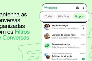 WhatsApp lança filtros para organizar conversas no aplicativo