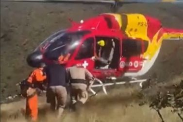 Idoso &eacute; socorrido de helic&oacute;ptero ap&oacute;s apresentar mal-estar durante trilha em Brumadinho