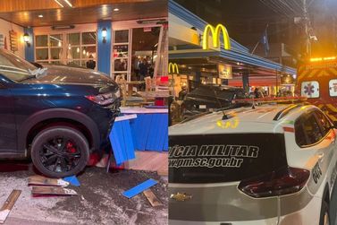 Gr&aacute;vida perde controle de carro e invade &aacute;rea de restaurantes em Balne&aacute;rio Cambori&uacute;