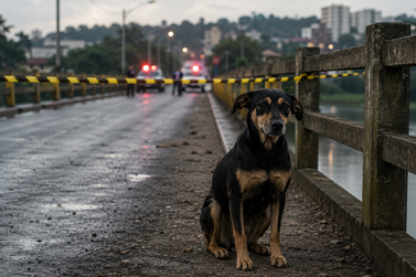 Mulher &eacute; denunciada ap&oacute;s jogar cadela de ponte; animal morreu ap&oacute;s tratamento