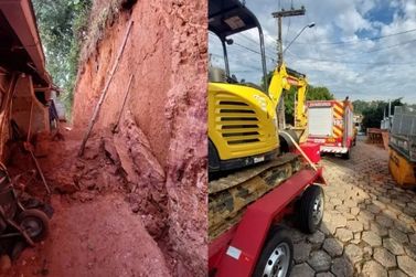 Queda de barranco soterra adolescente durante obra em Blumenau