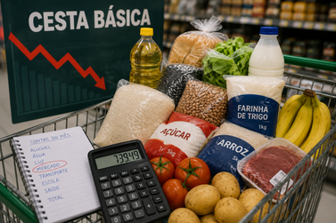 Cesta b&aacute;sica fica 4,95% mais barata em Brusque em julho, mas acumula alta no ano