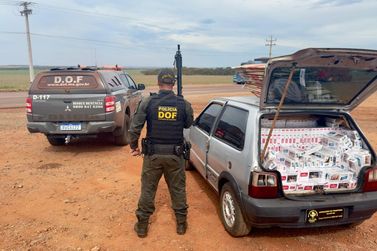 Veículo carregado com cigarros ilegais é apreendido pelo DOF em Maracaju