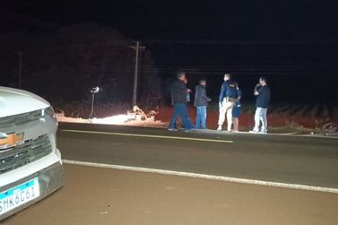Ciclista morre ap&oacute;s ser atropelado entre Dourados e F&aacute;tima do Sul