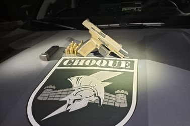 Equipe do Choque prende homem armado com pistola 9mm em Caarap&oacute;