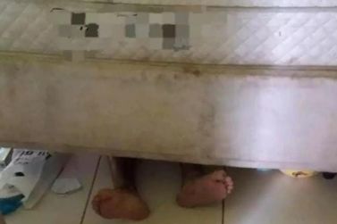 Condenado por tráfico se esconde embaixo da cama para fugir da PM em Cabreúva