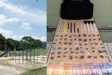 Homem &eacute; preso com drogas perto do Parque da Cidade, no bairro Vilarejo 