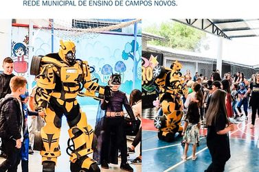 Empresa BRUNO patrocina robô transformers para o projeto "Arte em Cena Retrô"