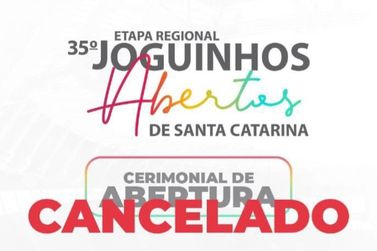 35º Joguinhos abertos de Santa Catarina é cancelado nesta sexta-feira (23)