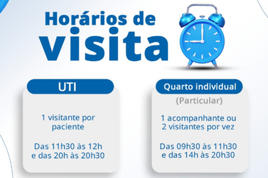 Fique atento para as normas e horários de visita no Hospital Dr. José Athanázio