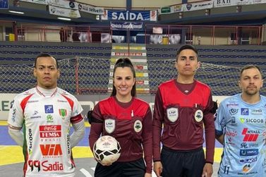 Dupla de arbitragem da regi&atilde;o faz hist&oacute;ria na Liga Nacional de Futsal