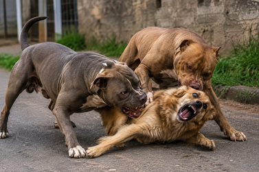 Dois pitbulls soltos viram caso de pol&iacute;cia ap&oacute;s ataque em Tr&ecirc;s Barras