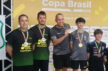 Dupla de Canoinhas fica em segundo na Copa Brasil de T&ecirc;nis de Mesa